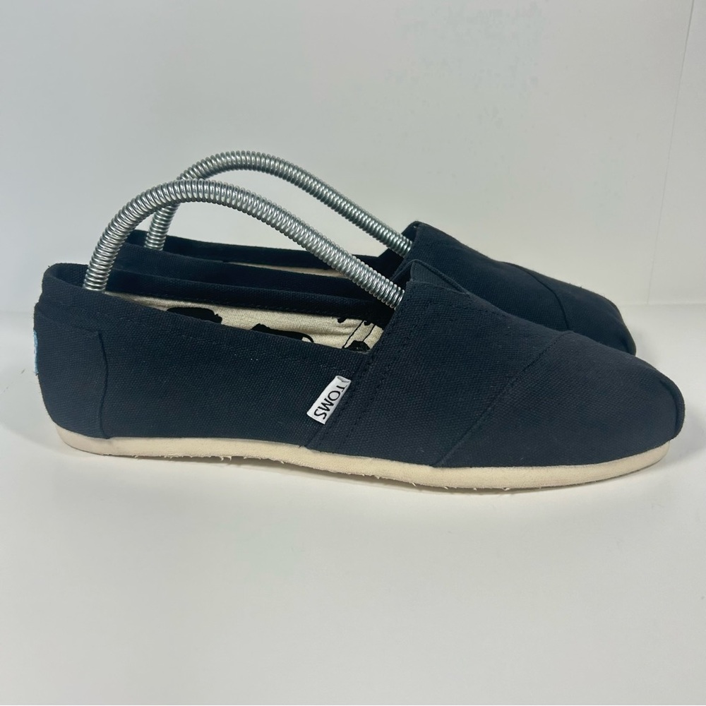 TOMS Alpargata Safari Animals Canvas Classic Slip On Flats Shoe BLK; Women’s 9.5